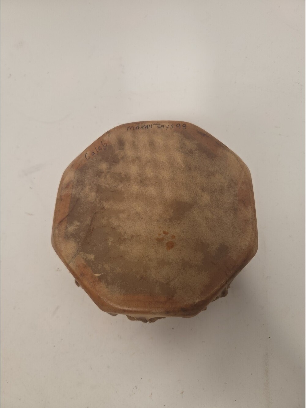 Vintage Makah Days 98 Handcrafted Rawhide Souvenir Drum – Neah Bay, WA (6.5")